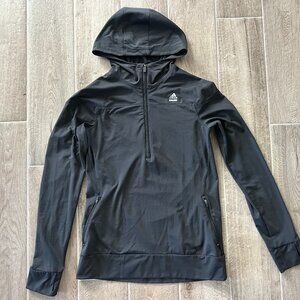 🧥 Title: Adidas Techfit Black Hoodie | Size M | Climalite | Athletic Pullover